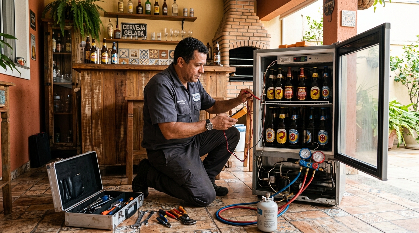 Aplicação de gás refrigerante em cervejeira atendida em Natal‑RN